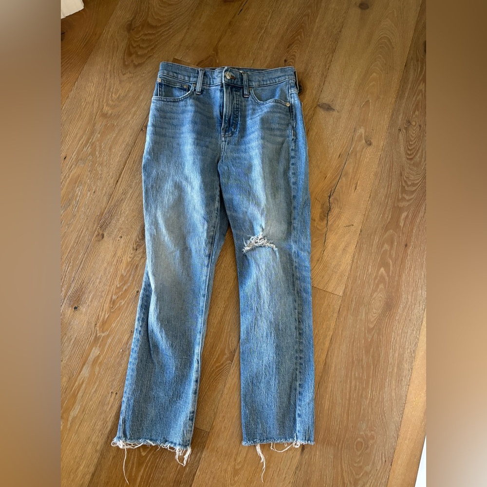 Distressed Blue Jeans